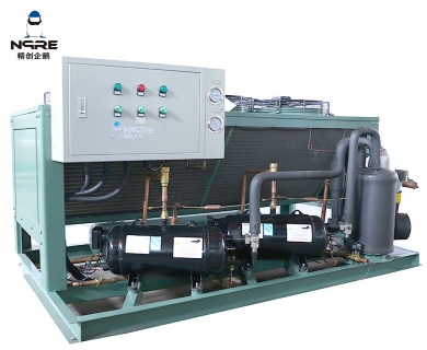 NJJZF080-OD两并联敞开式低温风冷涡旋冷凝机组（8HP*2两并联）